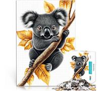 Rompecabezas de 1000 Piezas para Adolescentes Lindo Koala en una Rama Juguetes educativos con Piezas de Formas aleatorias Que se entrelazan Completamente 75x50cm