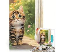 Rompecabezas de 1000 Piezas para Adolescentes: Lindos Gatitos y Conejillos de Indias Amigos, Juegos relajantes, desafío difícil, cumpleaños 38x26cm