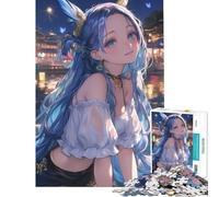 Rompecabezas de 1000 Piezas para Adolescentes Linterna Chica Anime Zorro Difícil y desafiante para la diversión Familiar Juegos Divertidos para Mayores de 14 años Juego de Rompecabezas ofrecido