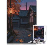 Rompecabezas de 1000 Piezas para Adolescentes, linternas Que Brillan en otoño, Ideal para un pasatiempo Tranquilo en Interiores, Juguete de Corte de precisión Superior, tamaño 38x52cm