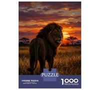 Rompecabezas De 1000 Piezas para Adolescentes Lion at Sunset in Savannah Rompecabezas para Adultos Juguetes Antiestrés Difícil Difícil Desafiante De Completar 52x38cm/1000pcs