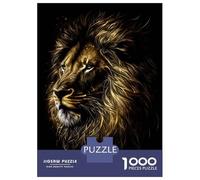 Rompecabezas De 1000 Piezas para Adolescentes Lion Black Gold Dark BG Rompecabezas para Adultos Juguetes Antiestrés Corte De Precisión Regalos para Amigos Y Familiares 70x50cm/1000pcs