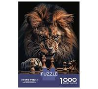 Rompecabezas De 1000 Piezas para Adolescentes Lion Chess Rompecabezas para Adolescentes Juegos Familiares Desafío Difícil Regalos De Cumpleaños Y Únicos 70x50cm/1000pcs