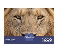 Rompecabezas De 1000 Piezas para Adolescentes Lion Face Close-Up Rompecabezas para Adultos Juego Práctico Carrera De Velocidad De Manos Regalos Y Cumpleaños Únicos 38x26cm/1000pcs