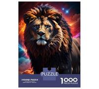 Rompecabezas De 1000 Piezas para Adolescentes Lion Galaxy Fantasy Rompecabezas para Adultos Juguetes DIY para La Diversión Familiar para Cumpleaños, Navidad 38x26cm/1000pcs