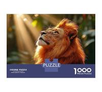 Rompecabezas De 1000 Piezas para Adolescentes Lion Gazing Into The Light Rompecabezas para Adultos Juegos Relajantes Decoración De Pared 70x50cm/1000pcs