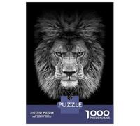Rompecabezas De 1000 Piezas para Adolescentes Lion Head Black and White Rompecabezas para Adultos Juego Familiar Antiestrés Cumpleaños Y Navidad 52x38cm/1000pcs