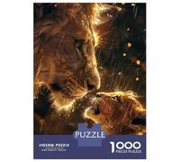 Rompecabezas De 1000 Piezas para Adolescentes Lion King and Cub Rompecabezas para Adultos Juego Práctico Decoración del Hogar Cumpleaños Y Navidad 38x26cm/1000pcs