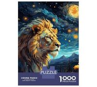 Rompecabezas De 1000 Piezas para Adolescentes Lion Night Sky Rompecabezas Juego Familiar Pero Divertido Y Humorístico Cumpleaños 70x50cm/1000pcs