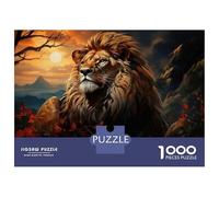 Rompecabezas De 1000 Piezas para Adolescentes Lion Wall Art Print-5 Rompecabezas para Adultos Juegos Familiares Regalos para Mujeres Cumpleaños 52x38cm/1000pcs