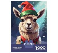Rompecabezas De 1000 Piezas para Adolescentes Llama Christmas Rompecabezas para Adultos Juego De Ingenio Decoración 38x26cm/1000pcs