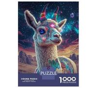 Rompecabezas De 1000 Piezas para Adolescentes Llama in Cosmos Rompecabezas para Adultos Juego Práctico Regalo De Cumpleaños Regalos De Cumpleaños Únicos 38x26cm/1000pcs