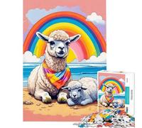 Rompecabezas de 1000 Piezas para Adolescentes Llama su Joven Playa Ayuda a ejercitar el Cerebro decoración para el hogar Juego práctico para Mayores de 14 años 38x26cm