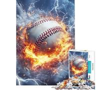 Rompecabezas de 1000 Piezas para Adolescentes Llamas y Hielo béisbol Drama Juego Educativo Juguetes Juegos educativos Regalos de Amigo Invisible Actividades Familiares (tamaño 38x52cm)