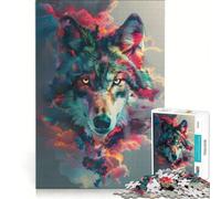 Rompecabezas de 1000 Piezas para Adolescentes Lobo con Ojos Grandes Juegos Familiares Actividades Divertidas en casa colección de Artistas Bellas Artes 38x26cm