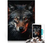 Rompecabezas de 1000 Piezas para Adolescentes Lobo Enojado Juegos educativos Decoración del hogar Cumpleaños 38x26cm