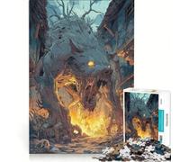 Rompecabezas de 1000 Piezas para Adolescentes Lobo Hombre Lobo y Monstruo en una Ciudad en ruinas Juego Educativo Ideal para Reducir el estrés Colección de Artistas Bellas Artes 38x26cm