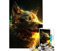 Rompecabezas de 1000 Piezas para Adolescentes Lobo poderoso y eléctrico difícil y desafiante decoración de Pared Juguetes de Bricolaje para Mayores de 14 años Juego de Rompecabezas Incluido (50x75cm)