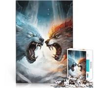 Rompecabezas de 1000 Piezas para Adolescentes Lobos de Hielo y Fuego Alivio del estrés Cada Pieza es única: un desafiante y Divertido Juego Familiar 50x70cm