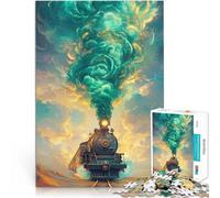 Rompecabezas de 1000 Piezas para Adolescentes Locomotora de Vapor Antigua Acertijo para Cada Pieza es única: un desafiante y Divertido Juego Familiar 38x26cm