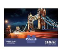 Rompecabezas De 1000 Piezas para Adolescentes London Bridge Night Lights Rompecabezas para Adultos Juegos Relajantes Mejora La Memoria Ayuda A Ejercitar El Cerebro 70x50cm/1000pcs