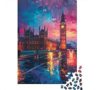 Rompecabezas De 1000 Piezas para Adolescentes London Night Lights Reflection-2 Rompecabezas para Adultos Juego Familiar Desafío Difícil Interacción Entre Padres E Hijos 38x26cm/1000pcs