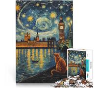 Rompecabezas de 1000 piezas para adolescentes London Night Sky Familienspiel für und Geeignet für die Schreibtischdekoration75x50cm