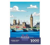 Rompecabezas De 1000 Piezas para Adolescentes London Skyline with Big Ben Rompecabezas para Adultos Juego De Ingenio Decoración 70x50cm/1000pcs
