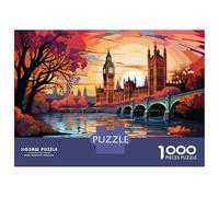 Rompecabezas De 1000 Piezas para Adolescentes London Sunset Art Print Rompecabezas para Adultos Juegos De Relajación Ensamblaje De Patrones Diversión En Casa Actividades, 70x50cm/1000pcs