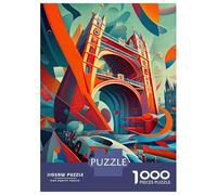 Rompecabezas De 1000 Piezas para Adolescentes London Tower Bridge 3 Rompecabezas para Adultos Juego Familiar Decoración del Hogar Cumpleaños Y Navidad 38x26cm/1000pcs