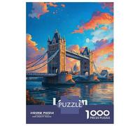 Rompecabezas De 1000 Piezas para Adolescentes London Tower Bridge at Sunset Rompecabezas para Adultos Juegos De Relajación Regalos De Cumpleaños para Amigos Y Familiares 38x26cm/1000pcs