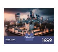 Rompecabezas De 1000 Piezas para Adolescentes London Tower Bridge - London Landmarks Rompecabezas Juguetes Antiestrés Divertidos Y Humorísticos Cumpleaños Y Navidad 38x26cm/1000pcs