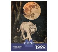 Rompecabezas De 1000 Piezas para Adolescentes Lone White Tiger Rompecabezas para Adultos Juego Familiar Desafío Difícil 70x50cm/1000pcs