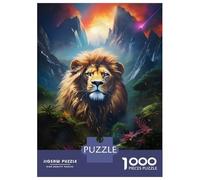 Rompecabezas De 1000 Piezas para Adolescentes Lonely Lion Rompecabezas para Adultos Juego Práctico Decoración del Hogar Cumpleaños Y Navidad 52x38cm/1000pcs