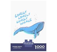 Rompecabezas De 1000 Piezas para Adolescentes Lonely Whale Text Version Rompecabezas para Adultos Juguetes De Bricolaje Montaje De Patrones Ayuda A Ejercitar El Cerebro 38x26cm/1000pcs