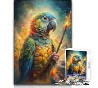 Rompecabezas de 1000 Piezas para Adolescentes, Loro Mago con Varita mágica, Tardes relajantes, Ajuste, Corte de precisión, Juguete de Juego, tamaño 38x26cm