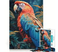 Rompecabezas de 1000 Piezas para Adolescentes Loro Tropical, Corte preciso, Manualidades, Juego cognitivo Divertido, Juego de Ocio, decoración navideña para el hogar (50x75cm)