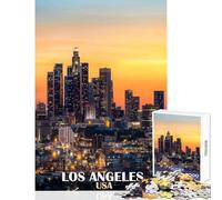 Rompecabezas de 1000 Piezas para Adolescentes: Los Ángeles al Atardecer Juguetes antiestrés Regalos de Amigo Secreto Juego de ingenio desafiante para completar tamaño 38x52cm