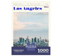 Rompecabezas De 1000 Piezas para Adolescentes Los Angeles California Travel Art Rompecabezas para Adultos Juegos De Relajación Desafío Difícil Regalo De Cumpleaños, Regalos, 52x38cm/1000pcs