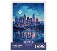 Rompecabezas De 1000 Piezas para Adolescentes Los Angeles Skyline at Night Rompecabezas para Adolescentes Juego Familiar Mejora La Memoria Cumpleaños Y Navidad 52x38cm/1000pcs