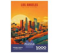 Rompecabezas De 1000 Piezas para Adolescentes Los Angeles Skyline at Sunset Rompecabezas para Adultos Juguetes Antiestrés Desafío Difícil Desafiante De Completar 70x50cm/1000pcs