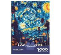 Rompecabezas De 1000 Piezas para Adolescentes Los Angeles Starry Night Art Rompecabezas para Adultos Juguetes De Bricolaje Desafío Difícil Cumpleaños 38x26cm/1000pcs