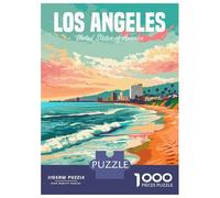 Rompecabezas De 1000 Piezas para Adolescentes Los Angeles USA Rompecabezas para Adolescentes Juego Familiar Mejora La Memoria Cumpleaños Y Navidad 70x50cm/1000pcs