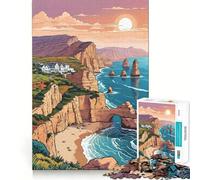 Rompecabezas de 1000 Piezas para Adolescentes Los Doce Apóstoles, Costa, Arte de Corte preciso, Juego cognitivo, Regalo para Momentos de Juego Tranquilo, Decoración navideña (50x75cm)