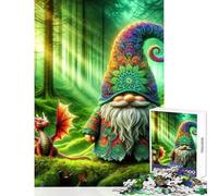 Rompecabezas de 1000 Piezas para Adolescentes Los gnomos Mañana encantada Juegos Familiares Desafío difícil Juguetes antiestrés cumpleaños (38x52cm)