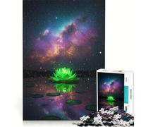 Rompecabezas de 1000 Piezas para Adolescentes Loto Brillante bajo un Cielo Estrellado Juegos Divertidos para ejercitar la Mente y Las Manos Un desafío único 38x26cm