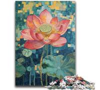 Rompecabezas de 1000 Piezas para Adolescentes Lotus Art: ¡Disfruta de Unas Vacaciones en casa con Piezas aleatorias Totalmente entrelazadas! 38x26cm