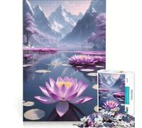 Rompecabezas de 1000 Piezas para Adolescentes Lotus Calm Waters Juegos Familiares antiestrés Regalos para Amigos y Familiares 38x52cm