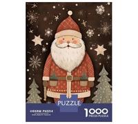 Rompecabezas De 1000 Piezas para Adolescentes Lovely Santa Claus Xmas Rompecabezas para Adolescentes Juguetes Antiestrés Difícil Gran Regalo para Jugar 38x26cm/1000pcs