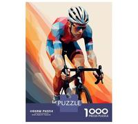 Rompecabezas De 1000 Piezas para Adolescentes Low Poly Cyclist Rompecabezas para Adultos Juegos Familiares Decoración del Hogar Regalos para Amigos Y Familiares 52x38cm/1000pcs